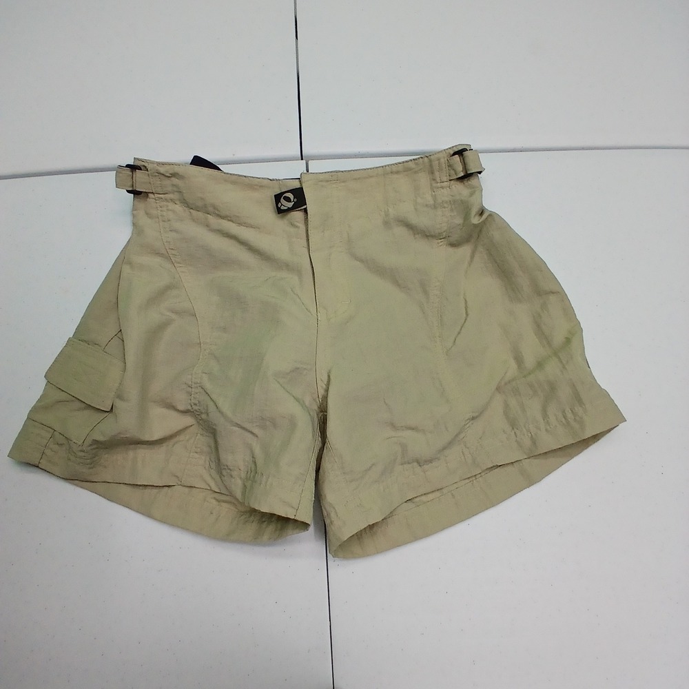 Pearl Izumi Cycling Shorts Medium Khaki Tan Padded Liner MTB Gorpcore Vintage